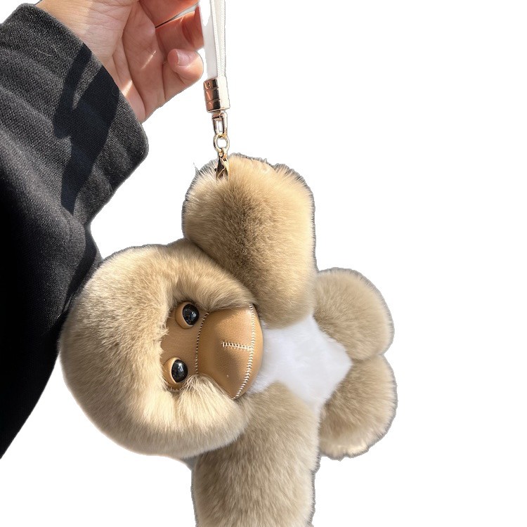 Red de celebridades lindo mono lindo colgante peluche muñeca orangután bolso colgante llavero muñeca de trapo