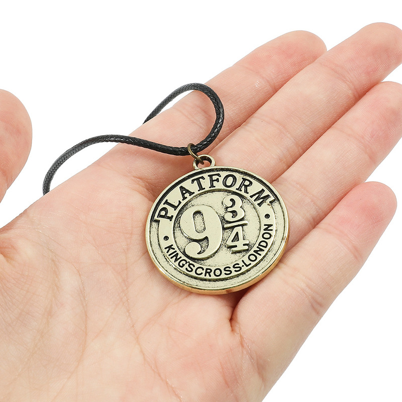 European and American Movie Harry Necklace Retro 934 Pendant Leather Rope Woolen Chain in stock Movie Fans Fans Gift