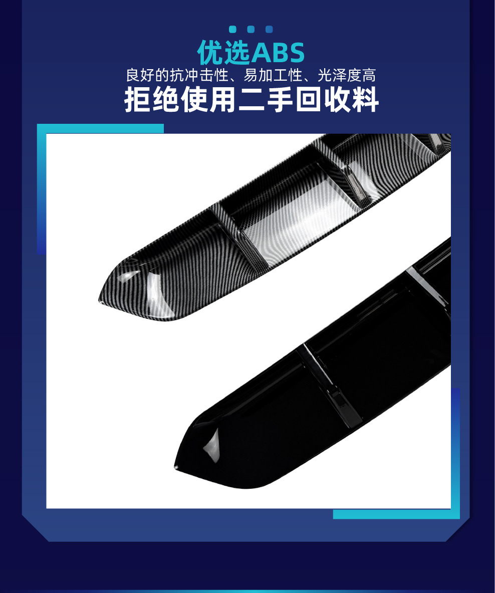 Suitable for Skoda Superb B8.5 2020-2022 rear lip spoiler surround cross-border modification