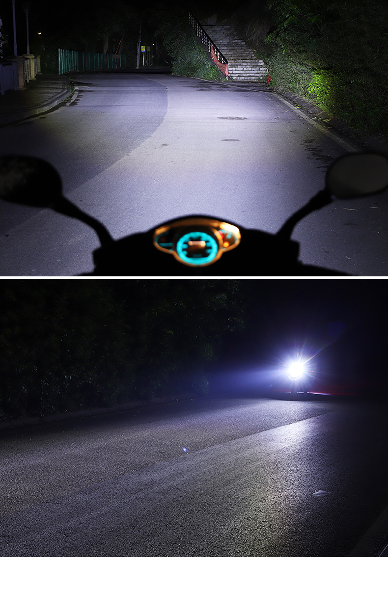 Motorcycle Led Light Electric Car Light Large Bulb Led Double Claw Light Super Bright 100W Watt Strong Light Far and Near Universal 12V