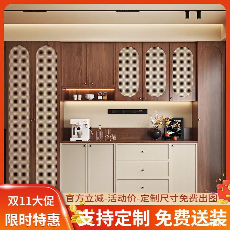 Medieval Sideboard Wall-Mounted Integrated Storage Cabinet Living Room Storage Cabinet Kitchen Cabinet High Cabinet Retro Wine Cabinet