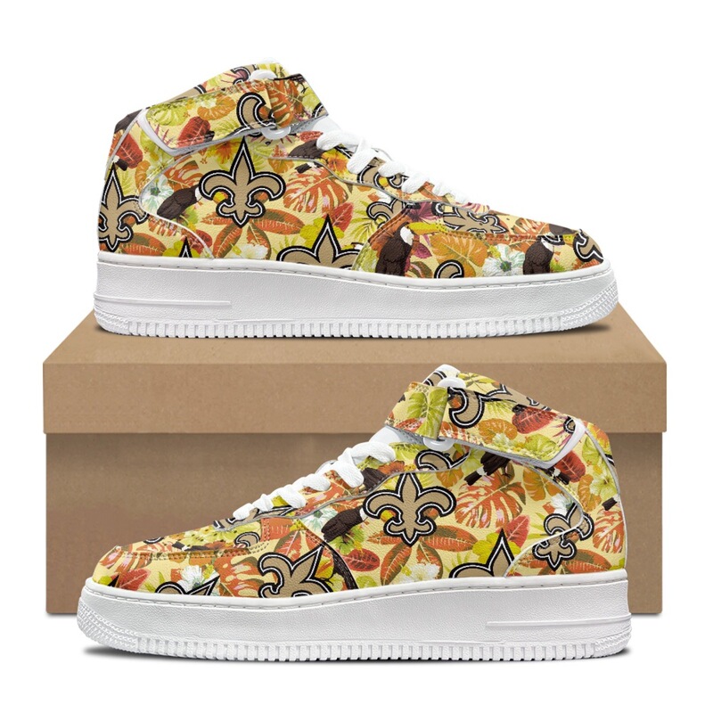 Foreign Trade Self-built Front Lace-up Casual Shoes New Orleans Saints Printing with Pictures and Printing Basketball Air Force Shoes Foreign Trade Self-built Front Lace-up Casual Shoes New Orleans Saints Printing with Pictures and Printing Basketball Air Force Shoes