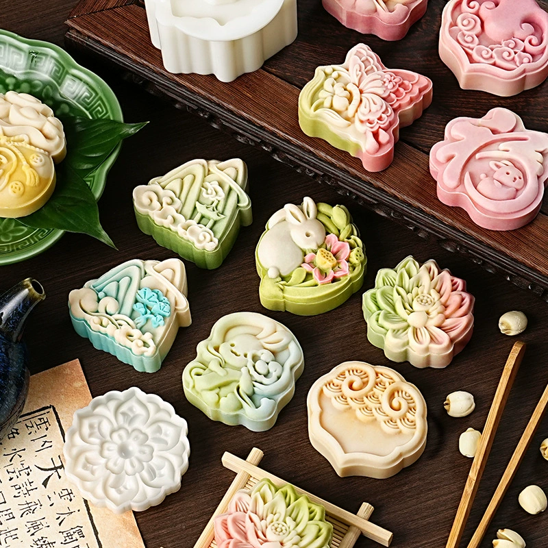 Mooncake Mold New 2024 Guochao Fengshui Huanshui в форме ручного прессования торт из бобов мунг Dim Dim Shiming Домашняя выпечка