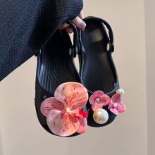 芭蕾洞洞鞋新款一脚蹬镂空女拖鞋夏甜美风海边沙滩洞洞女鞋外穿