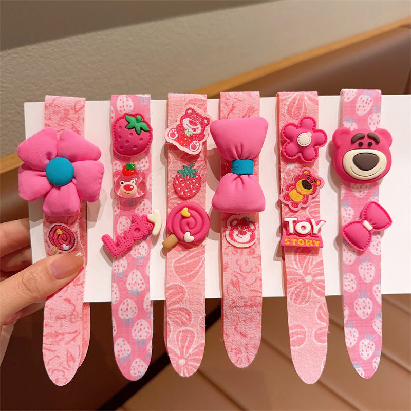 Liuhai pegatinas banda para el cabello roto artefacto bebé de dibujos animados lindo velcro banda para el cabello niña horquilla banda para el cabello accesorios para el cabello