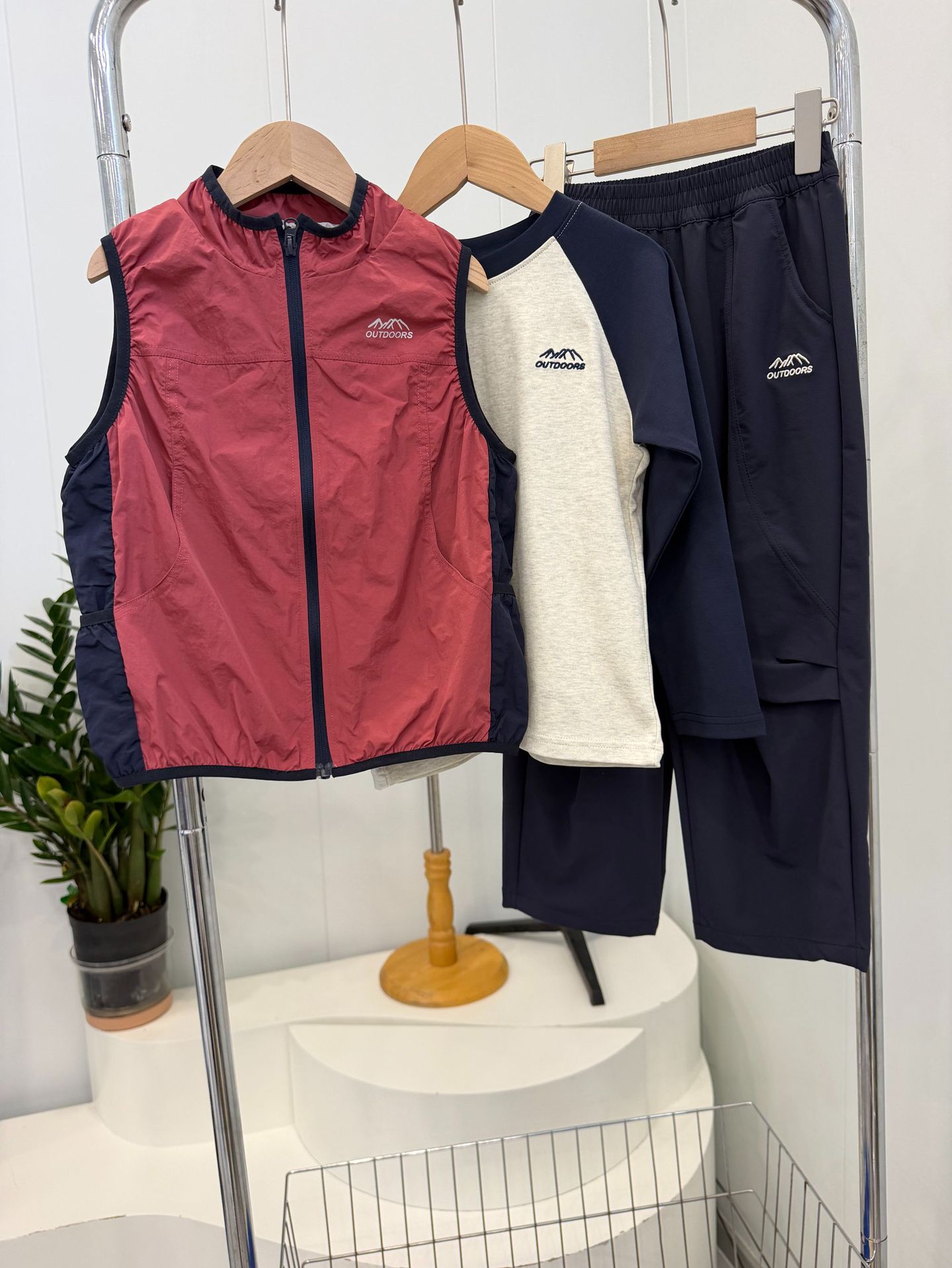 Children's travel autumn set, vest, long-sleeve, trousers for men and women for leisure, 3 piece set 5