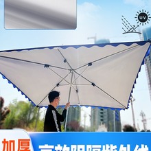 摆摊雨伞户外遮阳伞晴雨两用太阳伞加大加厚加固四方雨棚商用折叠