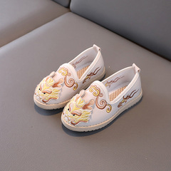 Children's Hanfu Shoes Chinese Style Boy Embroidered Shoes Retro Shoes Ethnic Style Boy Ancient Costume Shoes Baby Handmade Cloth Shoes