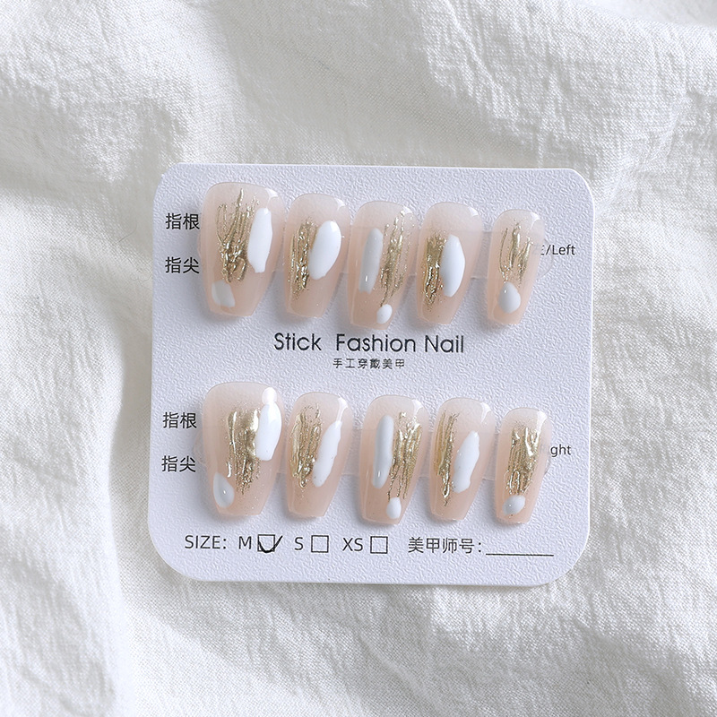 Uña hecha a mano 2023 nuevo parche de uñas transparente de alta gama parche de uñas falso parche de uñas corto