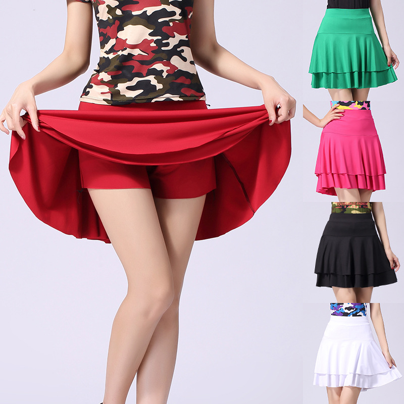 2026 New Style Square Dance Skirt for Women, Two-Tier Cake Skirt, Sailor Dance Swing Skirt, High-Waisted Short Skirt, Performance Costume