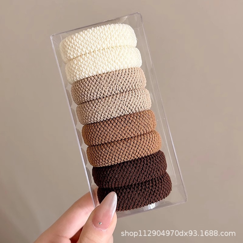 2025 nuevo estilo simple cabello de moda de alta elasticidad correa de correa de cabello multifuncional cubierta de cuero durable cabello bola adornamiento para el cabello