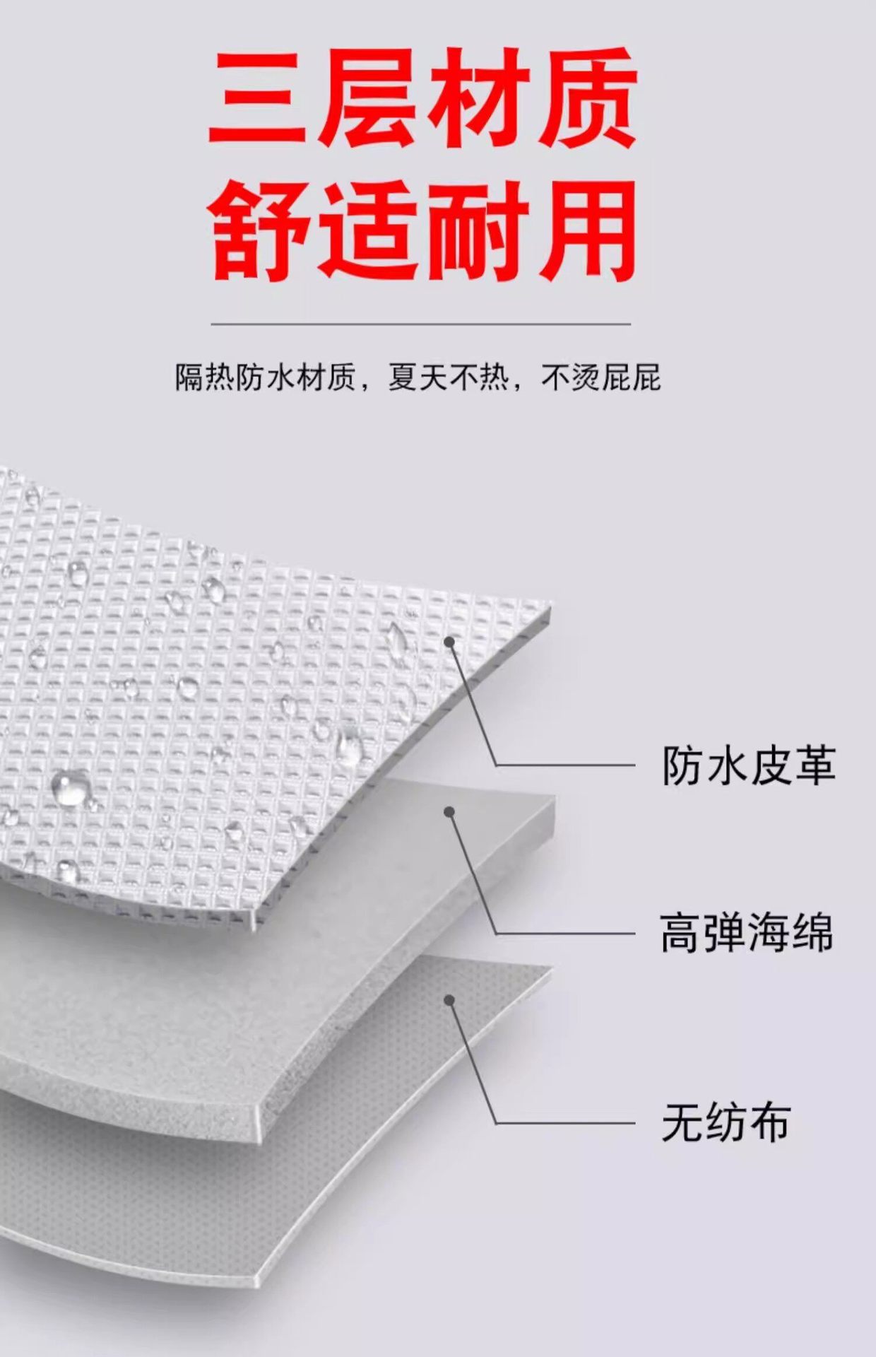 Electric Vehicle Seat Cover, Sun-Proof and Waterproof Seat Cushion, Universal for All Seasons, Summer Heat Insulation Cover, Protection for Scooter and Electric Vehicle Seat Cover