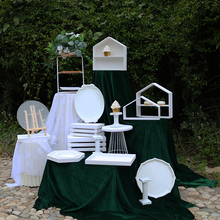 。新款白色木质甜品台展示架套装户外草坪婚礼甜品架派对布置蛋糕