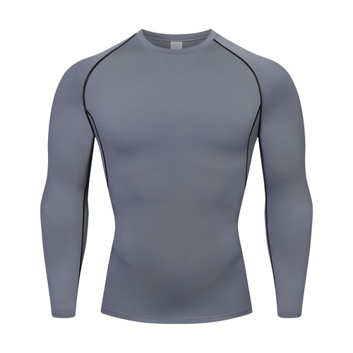 Cross-border sports quick-drying tight fitness top for men outdoor running yoga training high elasticity base layer basketball suit set