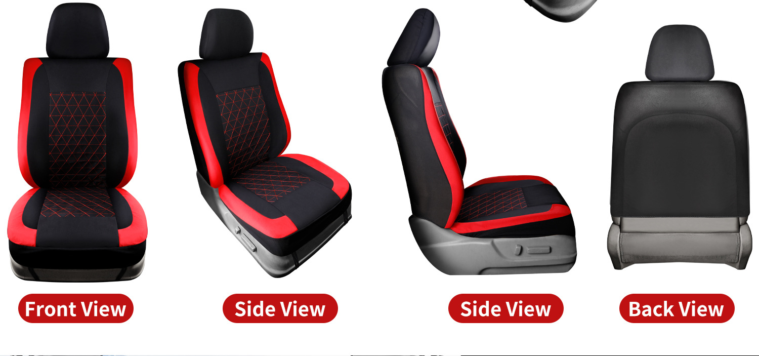 25 New Diamond-Shaped Cloth Car Seat Covers Quilted Embroidered Leather Artificial Pvc Leather Exported to Europe and the United States Export Wholesale