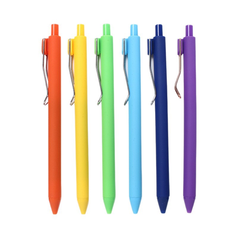 Inswind logo simple pulsable bolígrafo transfronterizo bolígrafo publicitario personalizado color sólido color caramelo impresión de bolígrafo neutro