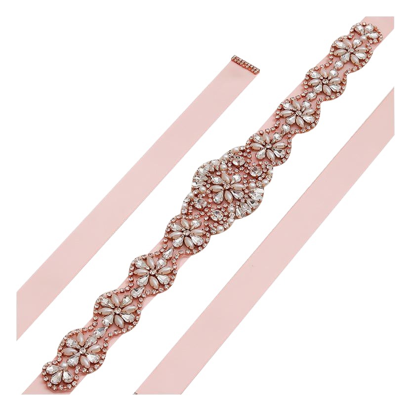 Fabricante en stock simple lujo perla rhinestone cintura sello popular cintura cadena diamante incrustado dama vestido Boda nupcial cinturón