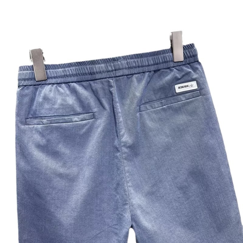 Pantalones cortos de mezclilla pantalones de cinco puntos para hombres pantalones sueltos de seda de hielo ultrafinos de verano pantalones casuales de moda para hombres pantalones de verano