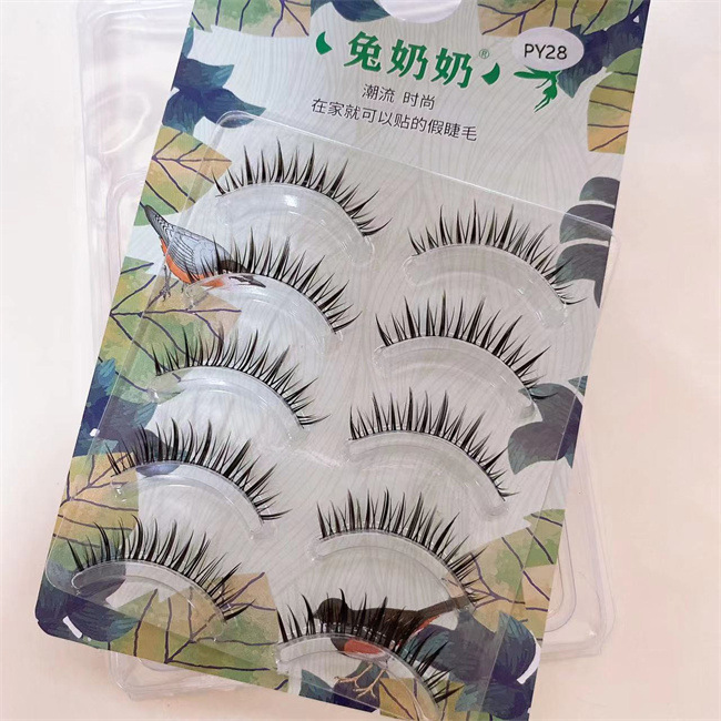 Grandma Rabbit Py28 Little Devil False Eyelashes Natural Artificial Thick Whole Silk Thin Black Stalk 9mm Grandma Rabbit Py28 Little Devil False Eyelashes Natural Artificial Thick Whole Silk Thin Black Stalk 9mm