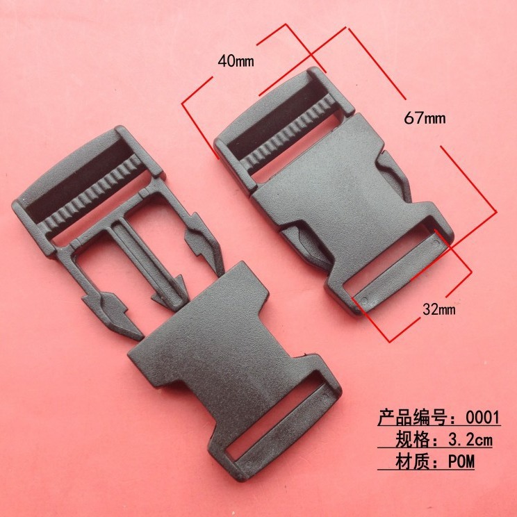 Supply high-quality plastic bag accessories, snap hooks 1.5-5cm flat safety clips, black