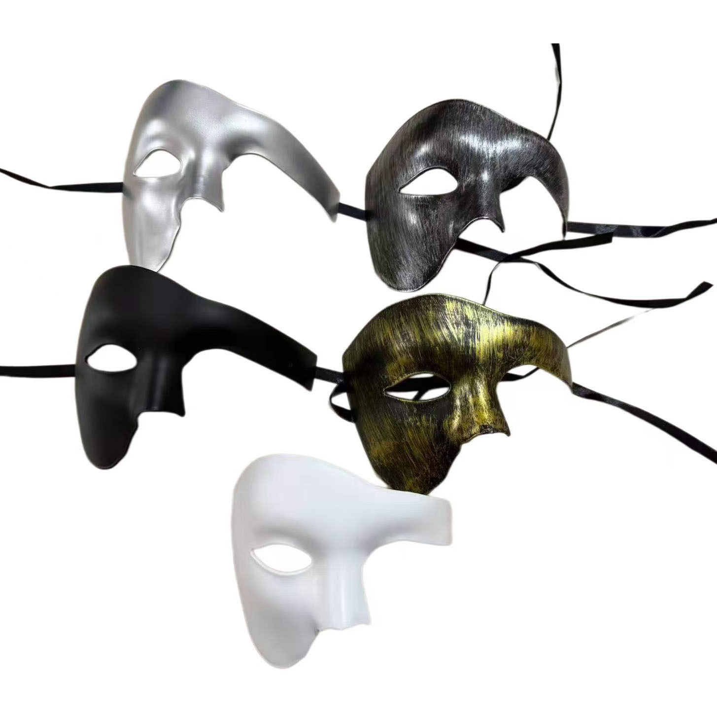 Halloween New Half-Face Mask, Mysterious Retro Mask, High-End Masquerade, Roman Warrior Cosplay