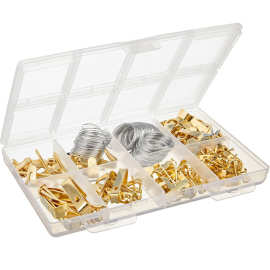 220pcs图片悬挂挂件配钉子 相框钉多尺寸相框钉 D型扣等