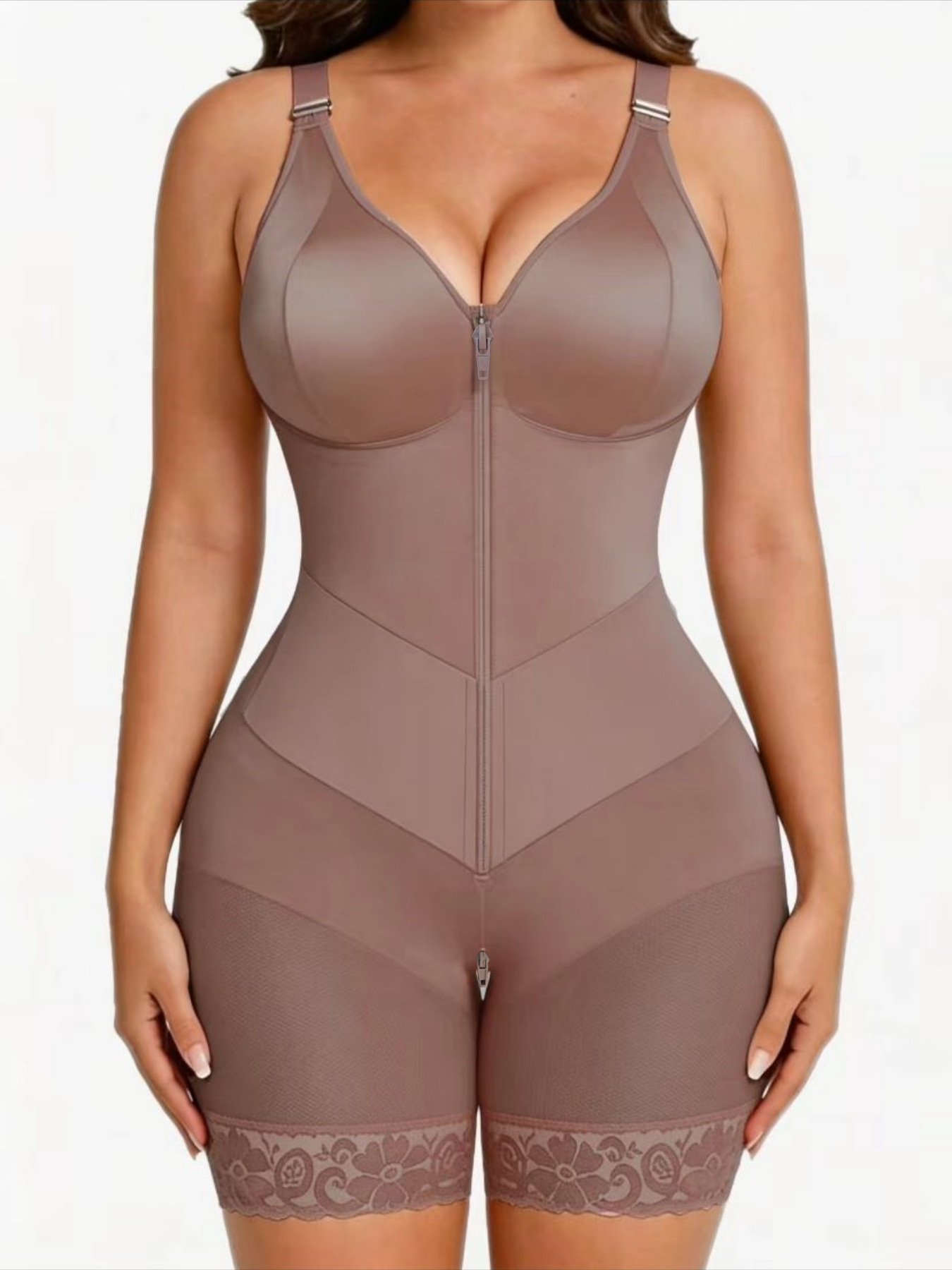 Faja Modeladora Enteriza Talla Grande de Poliéster y Nylon, Transpirable, Control de Abdomen y Levanta Glúteos image 6