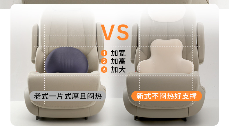 Cross-Border Wholesale Cute Car Lumbar Support Cushion, Comfortable Car Headrest, Neck Pillow, Slow Rebound Lumbar Support