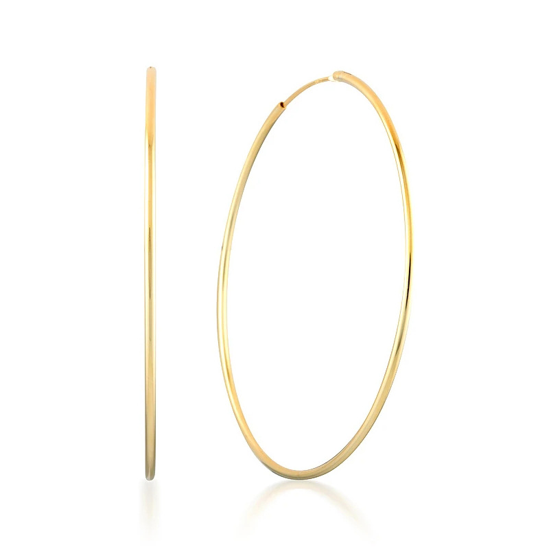European And American Big Earrings 2021 New Trendy Simple Circle Ear Jewelry display picture 2