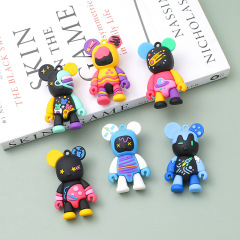 クリエイティブカラフルな漫画暴力的なクマキーホルダーシンフォニークマ人形ペンダントカーバッグペンダント学生小さなギフト