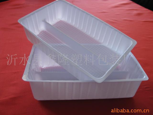 PVC瓷白饼干托盒，食品托盒，一次性塑料托