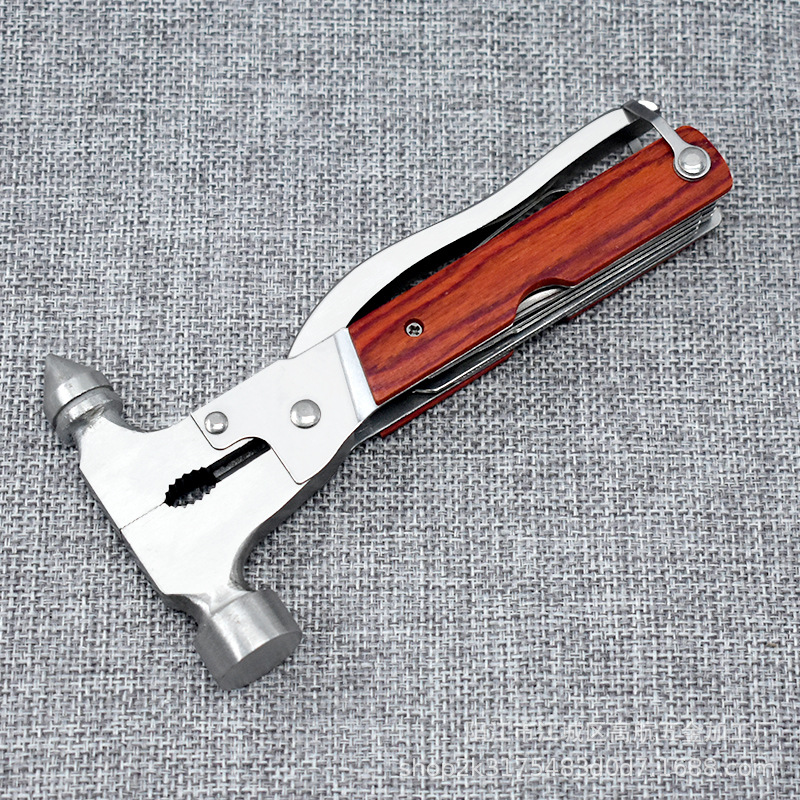 厂家直供不锈钢多功能救生锤车载玻璃破窗野营户外组合工具钳锤