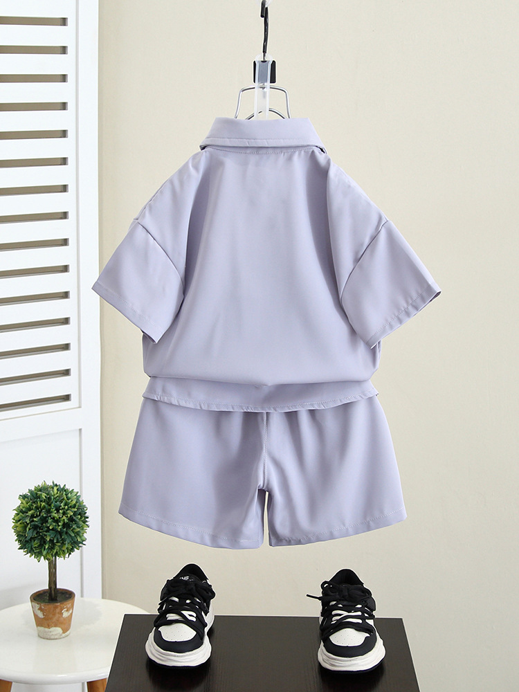 5183 Traje para niños Traje de verano para niños 2025 Nuevo estilo Vestido para niños Traje de rendimiento Bebé Verano Estilo británico