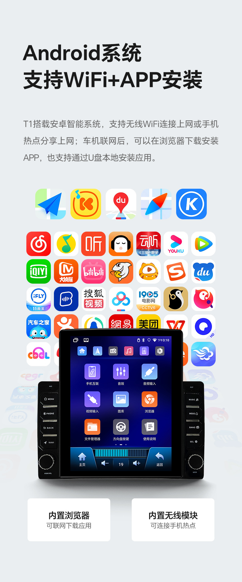 Transformers 9.7 Vertical Screen Android Gps Car-Mounted Large Screen Dvd Navigation System with Wireless Carplay