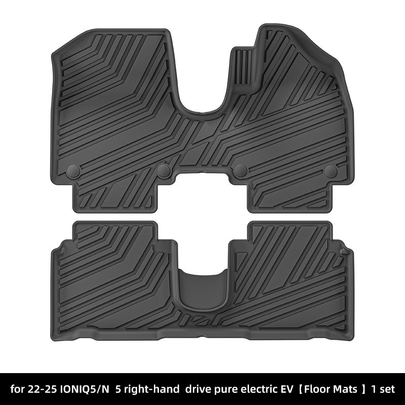 Shiyong IONIQ 5/5N 22-25 Car Floor Mats Trunk Mat Seat Back Mat (Modelə uyğun ayaqaltı) - 22-25-ioniq5n-single-layer-floor-mats-evrhdseahk