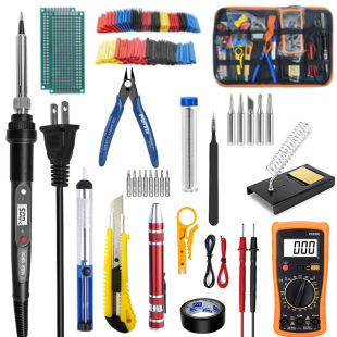 Cross-border electric soldering iron thermostat 60W constant temperature heat shrinkable tube soldering iron suit household repair tool constant temperature soldering iron suit