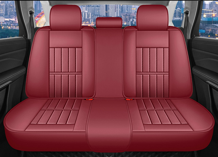 Full-Coverage Car Seat Cover, Universal for All Seasons, Perforated and Breathable, Special for Summer, Wear-Resistant, High-End Business Seat Cushion