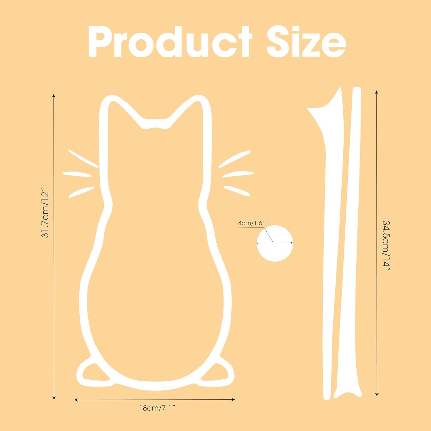 Cute Cat Car Wiper Vinyl Sticker, Animal Engraved Waterproof Body Sticker_voghion.com