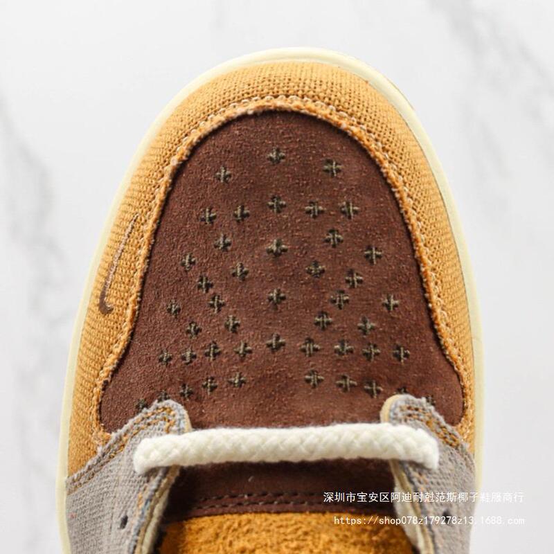 Yutian Pure Original Top Version aj Witch Venom Doll Xian Built-in Real Sole Air Cushion Brown Mandarin Duck Casual Men's and Women's Shoes Yutian Pure Original Top Version aj Witch Venom Doll Xian Built-in Real Sole Air Cushion Brown Mandarin Duck Casual Men's and Women's Shoes