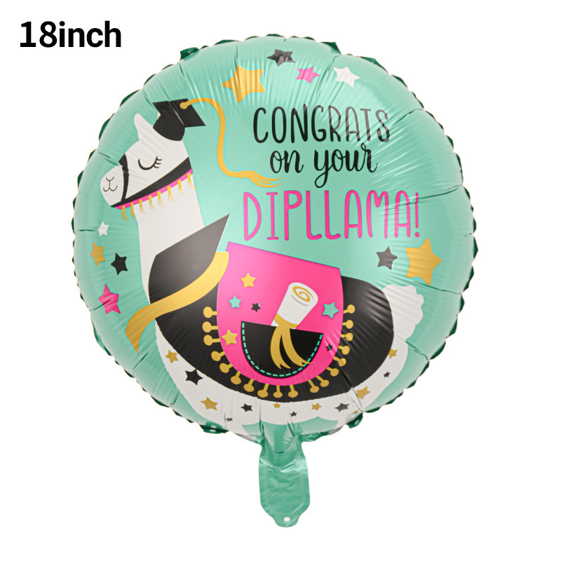 Fiesta de graduación transfronteriza decoración de globos temporada de graduación diseño sombrero de doctorado película de aluminio de dibujos animados globo celebración de graduación traje image 42
