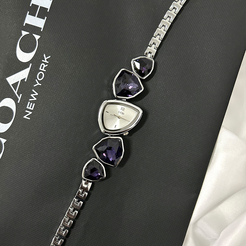 GEDI Neue Armbanduhr Kristall Unregelmäßigen Strap Nischen Design Sinn Live-Streaming_voghion.com