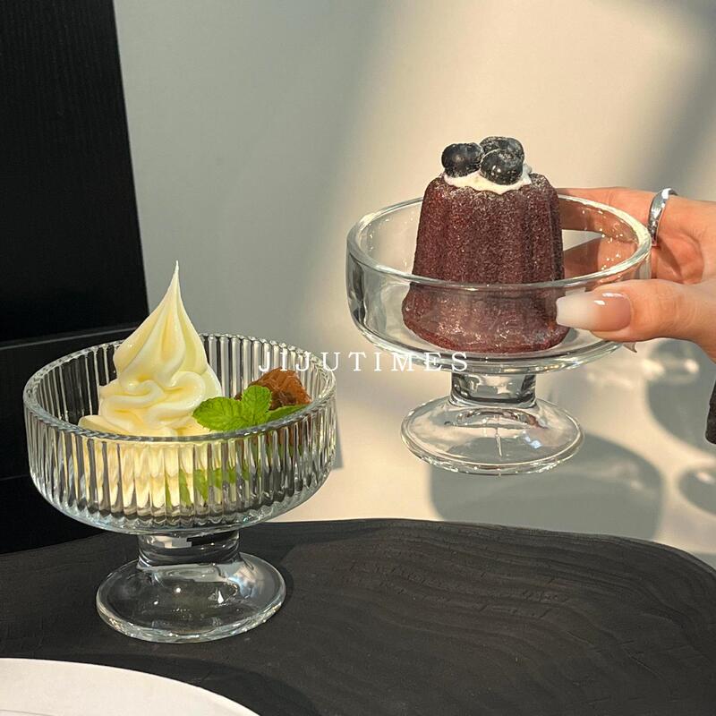 Glass Tall Ice Cream Dessert Cup, Trendy Fruit Pudding Milkshake Dessert Yogurt Ice Cream Bowl Glass Tall Ice Cream Dessert Cup, Trendy Fruit Pudding Milkshake Dessert Yogurt Ice Cream Bowl