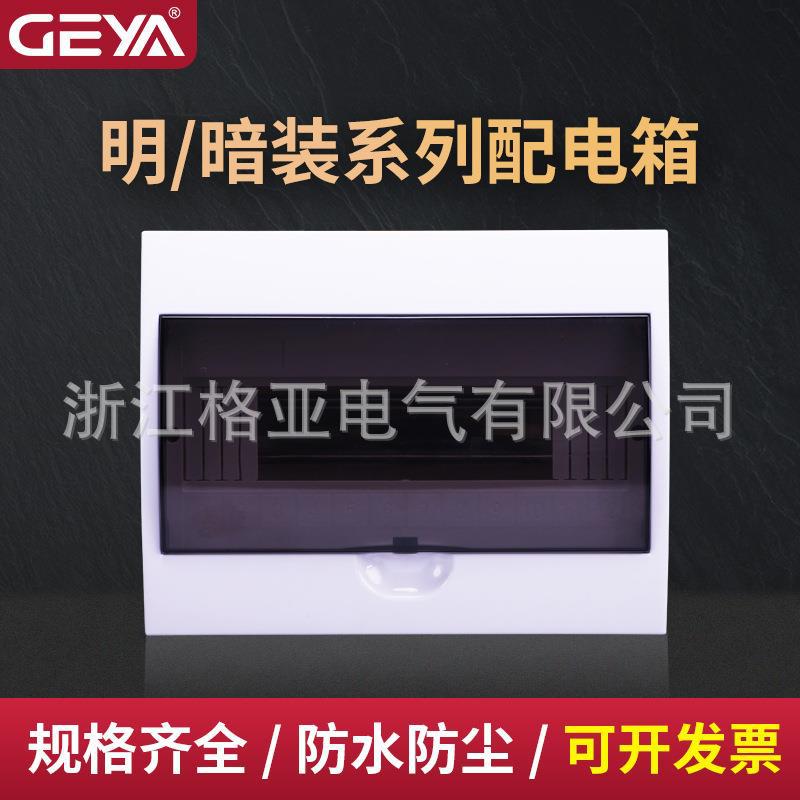GEYA格亚明装暗转PZ30配电箱家用防水盒空气开关盒子8回路12回路