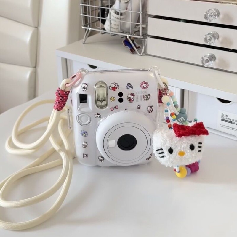 Mini12 Transparent Shell Instax Crystal Stand Hard Shell Camera Protective Shell Chain Mini12 Transparent Shell Instax Crystal Stand Hard Shell Camera Protective Shell Chain
