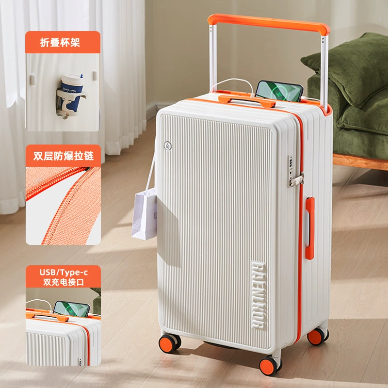 Hardshell suitcase, PC shell, double explosion‑proof zipper, 26–32 inch travel sizes