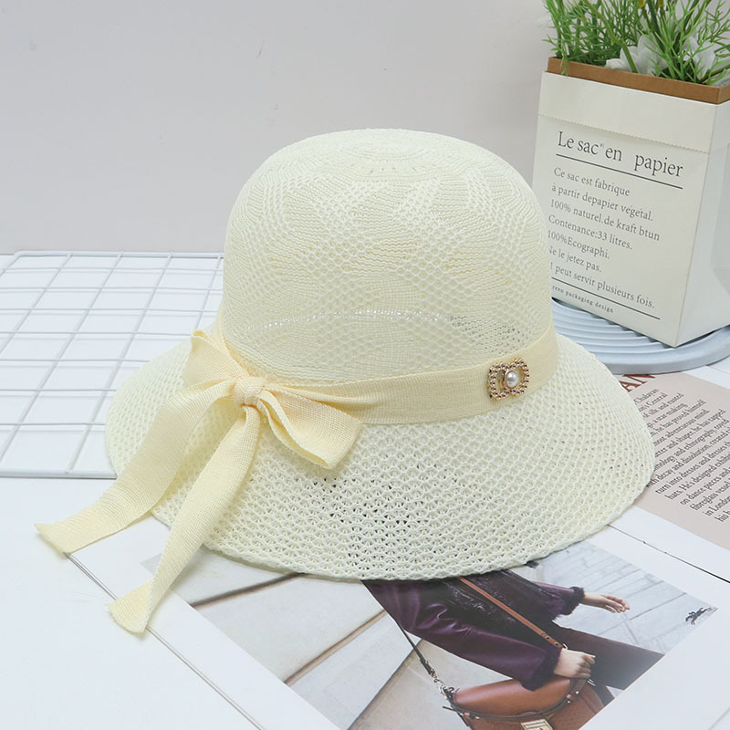 Nuevo sombrero de paja para mujer, sombrero de playa junto al mar, sombrero para el sol de verano de moda salvaje, protector solar, sombrero para el sol de protección UV