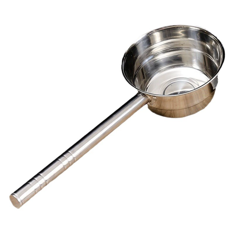 Ложка для воды из нержавеющей стали 18 см 201 Немагнитный водяной ковш с длинной ручкой из нержавеющей стали толстый устойчивый к падению столовый ковш для рисовой воды