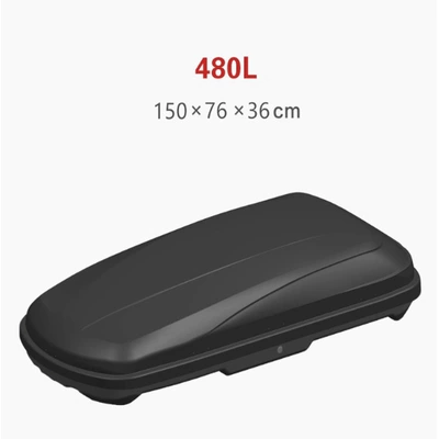 SUV roof luggage box: Roof box - no-need-to-drill-holes-480-liters-white-black-gray-without-crossbar