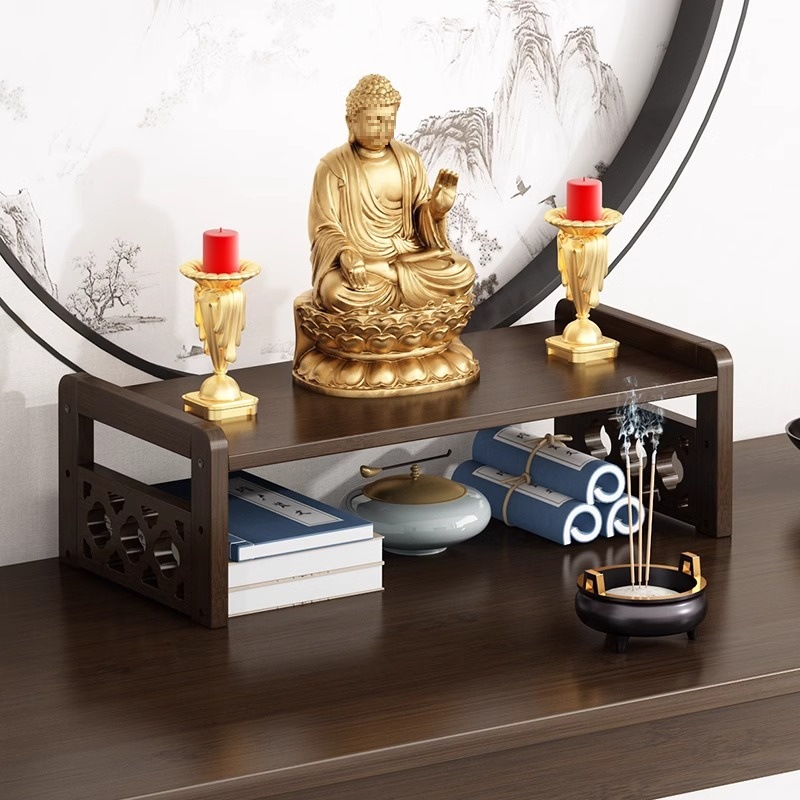 Desktop Buddhist Altar Cabinet Home Buddhist Cabinet Offering Table Buddhist Statue Cabinet Shrine Offering Table R&