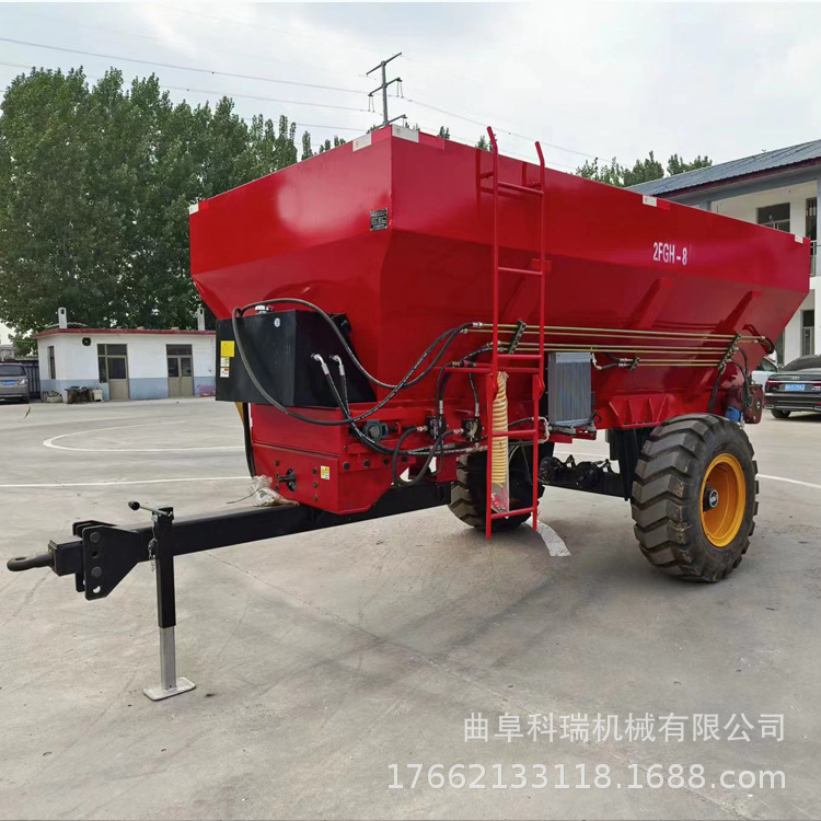 多功能农田扬粪车 抛洒均匀宽幅可调科瑞 小麦下肥猪粪鸡粪撒粪车